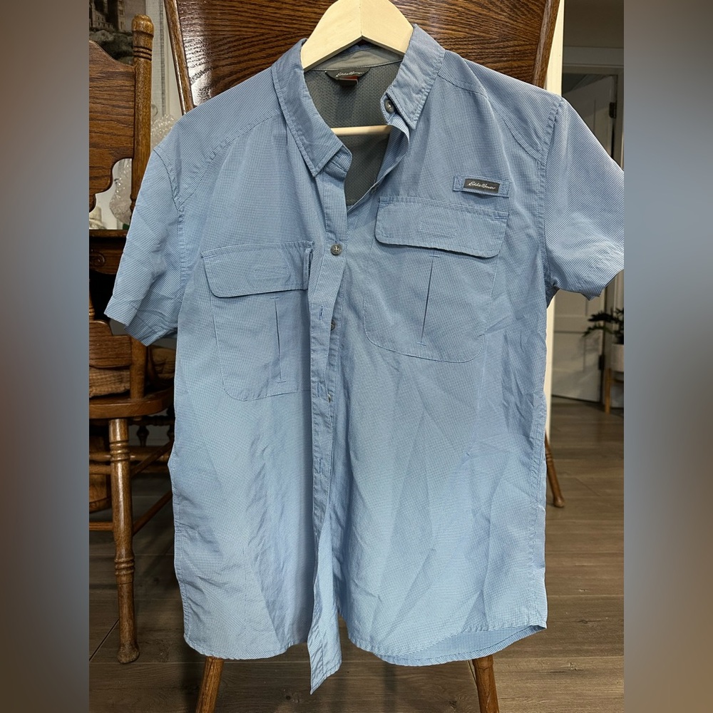 84-Eddie Bauer Blue Short Sleeve Shirt
